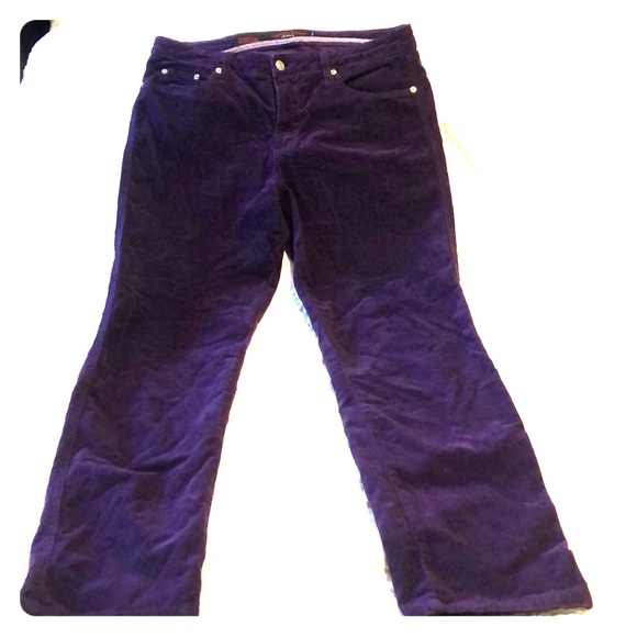 Fabrizio Gianni Pants - Purple skinny corduroy pants